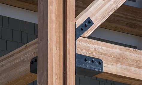 post and beam with metal brackets|metal brackets for timber beams.